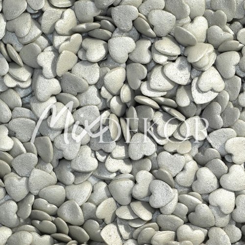 Посыпка MIXIE Сердечки блестящие Серебряные 600 г