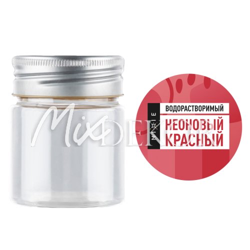 Баночка для хранения водорастворимого красителя MIXIE "Неоновый красный" 40 мл