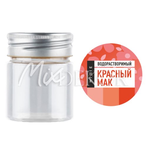 Баночка для хранения водорастворимого красителя MIXIE "Красный мак" 40 мл